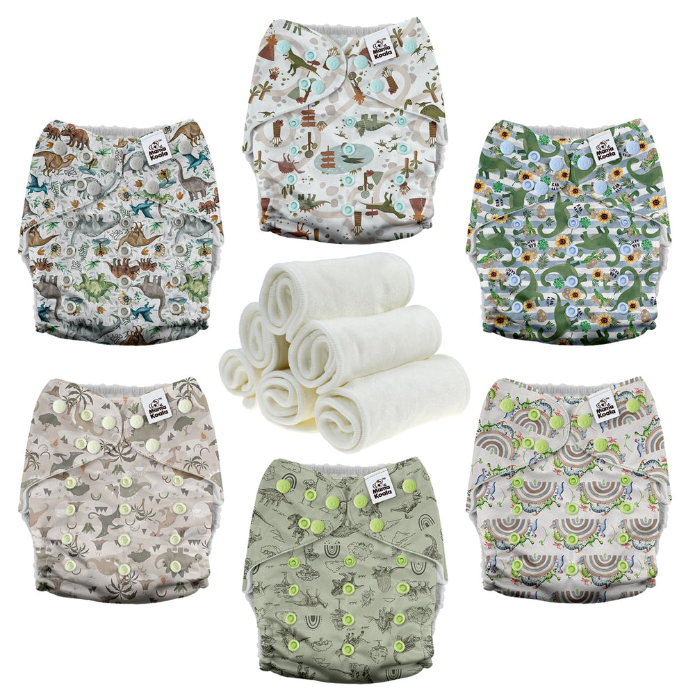 Mama Koala 3.0 pocket diapers front view showing slim fit and adjustable closure.