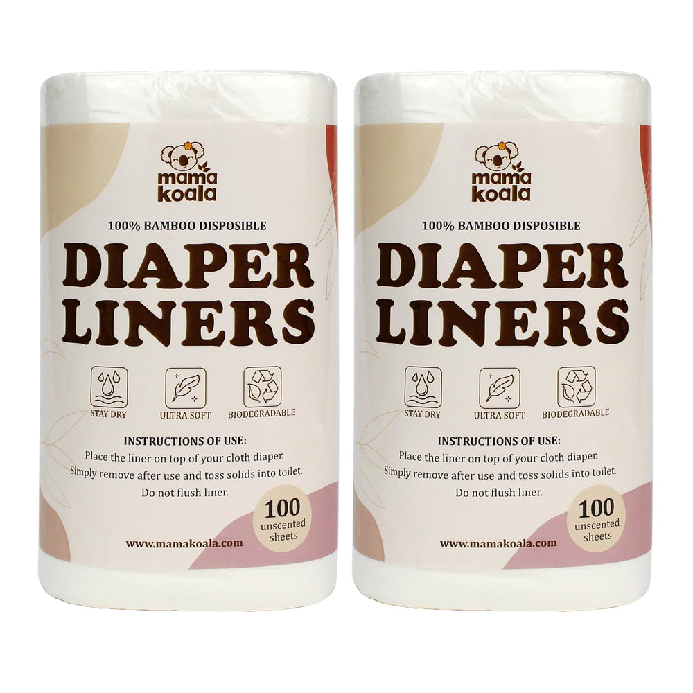 Mama Koala disposable diaper liners pack 2pack ready for quick, mess-free diaper changes