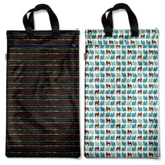 Mama Koala wet-dry bag with dual pockets keeps items organized on the go.