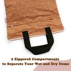 Using the Mama Koala wet-dry bag for travel and on-the-go laundry.