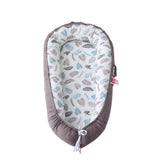 MAMAJOVE baby nest lounger gray setup for portable, cozy lounging.