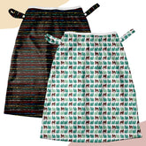 Mama Koala pail liner opening extended shows adjustable fit for standard diaper pails.
