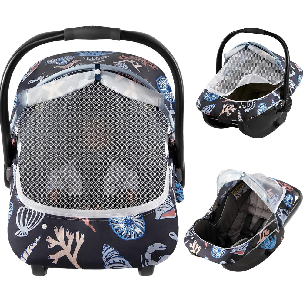 mamatepe deepblue breathable-shade shows breathable fabric keeping baby cool during walks