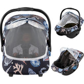 mamatepe deepblue breathable-shade shows breathable fabric keeping baby cool during walks