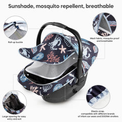 mamatepe deepblue mosquito-net highlights bug-free outings with airflow