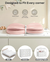 mamatepe baby-changing-pad anti-roll sides prevent rolling for safer diaper duties