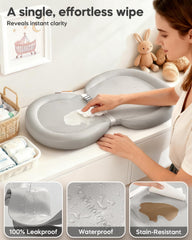 mamatepe baby changing pad foldable peanut shape for easy storage