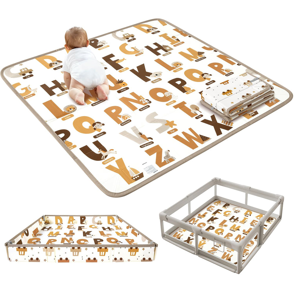 Mamatepe baby play mat 50x50 unfolded offers roomy surface for crawling and tummy time.