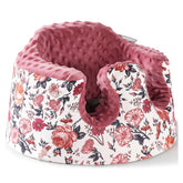 mamatepe seat cover on Bumbo shows soft breathable fabric for baby comfort.