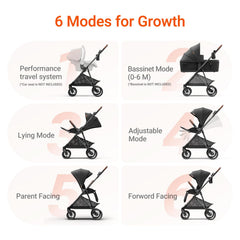 MAMAZING Air Lux one-hand-fold feature shown for quick compact storage.