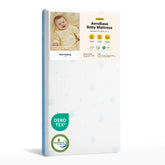 MAMAZING baby crib mattress in crib promotes safe, breathable sleep.
