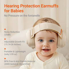 MAMAZING baby ear muffs with adjustable headband for growing child