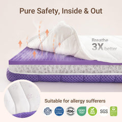 MAMAZING cover-core design image emphasizes open-grid structure promoting airflow and cooler sleep.