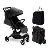 MAMAZING lightweight travel stroller folded for easy transport