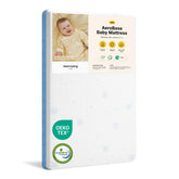 MAMAZING Mini Crib Mattress front view shows breathable surface for cool, safe sleep