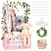 MAMBAKOTR large baby basket wooden crate ideal for gifting at baby showers.