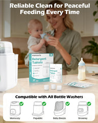 Mamouris deep-clean enzymes deliver powerful milk residue removal for clean bottles.