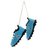 Man City FC Boots Car Hanger front view—keeps boots organized for easy travel