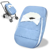 Man Fai Sky car seat cover winter shows all-weather protection for babies.