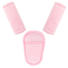 Man Fai Sky car seat strap pads pink 3pc provide soft shoulder comfort on long rides