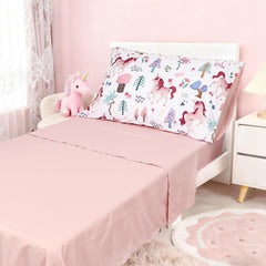 Man Fai Sky flat sheet 60x45—fits standard toddler bed.