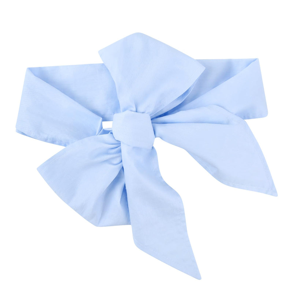 Man Fai Sky newborn swaddle sash blue bowknot close-up photography prop.
