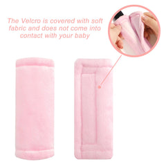 Man Fai Sky stroller strap cover pink soft fabric for comfy walks