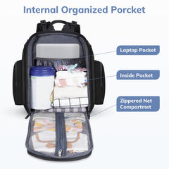 Mancro backpack-diaper-bag stroller-straps keeps bag attached for hands-free travel