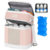 Mancro breast milk cooler bag front view highlights compact, organized daily use.