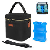 Mancro breastmilk cooler bag front view demonstrating compact portability for outings