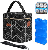 Mancro breastmilk cooler bag with top-handle for hands-free carry, ideal for on-the-go feeding.