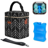 Mancro breastmilk cooler bag travel with compact design for on-the-go feeding.