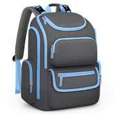 Mancro diaper bag backpack with large main compartment for easy organization on the go.