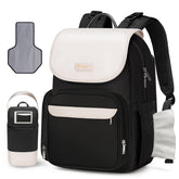 Mancro small diaper bag backpack main compartment view for easy baby gear access