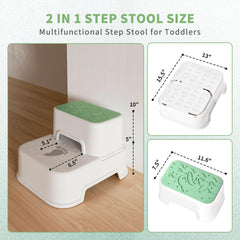 Mangohood bathroom-use helper green demonstrates stable grip for confident steps.