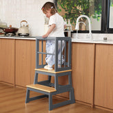 Mangohood Kids Kitchen Step Stool provides anti-tip stability for safe toddler climbs.