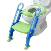 Mangohood potty seat with step stool provides stable support for toddlers.