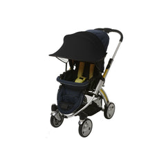 Manito Sun Shade front view shows UPF 50+ sun blocking for strollers.
