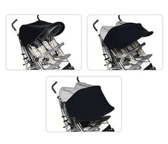 Manito Sun Shade twin stroller adjustable angle for customizable shading