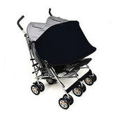Manito Sun Shade for Twin Stroller side view with UPF 50+ protection