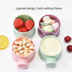 Manwetye stackable milk powder box saves space in diaper bags and strollers
