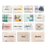 MANWU 14-piece hospital bag set ready for organized hospital stay.