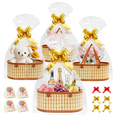 Mapaim bamboo woven large four-piece gift basket set for premium presentation.