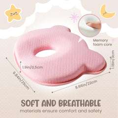 MarBoost lightweight portable baby pillow ideal for home or on the go.