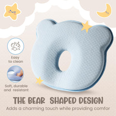 MarBoost lightweight portable pillow blue for home and travel.