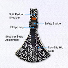 Marrlly baby sling adjustable straps enable personalized, growing-fit support.