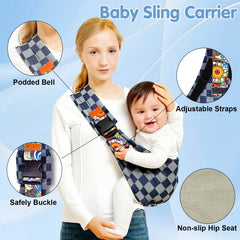 Marrlly Baby Sling Carrier demonstrates newborn-to-toddler fit for versatile early years carrying.