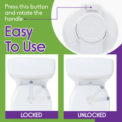 Mars Baby toilet seat lock universal-fit offers compatibility with most standard toilets.