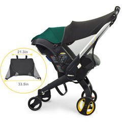 Marsheepy sunshade extension demonstrates easy clip-on installation.