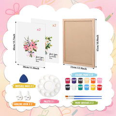 Marspark handprint papers feature floral prints for personalized family artwork.